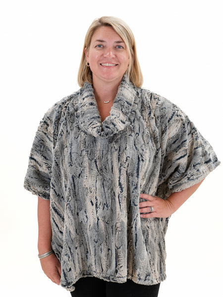 Taupe Poncho by Vine Street