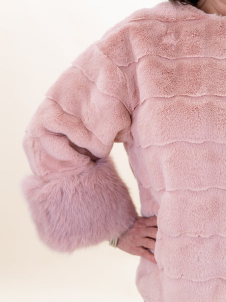 Pink Jina Fur Jacket Pink by Joh