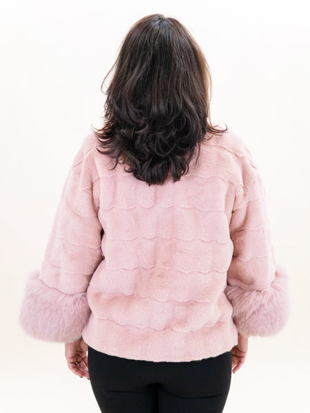 Pink Jina Fur Jacket Pink by Joh