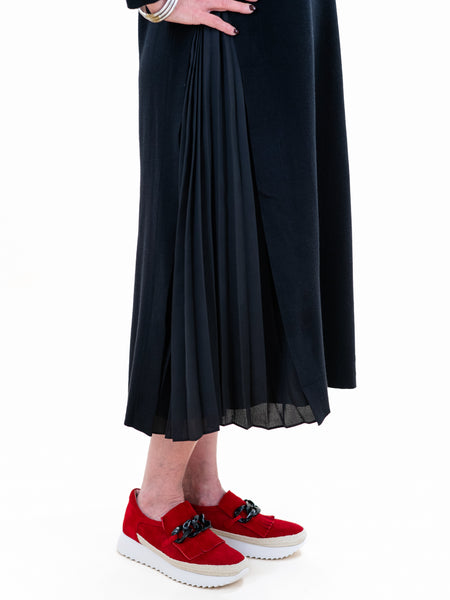 Sammy Knitted Dress w/ Pleated Chiffon by Joh