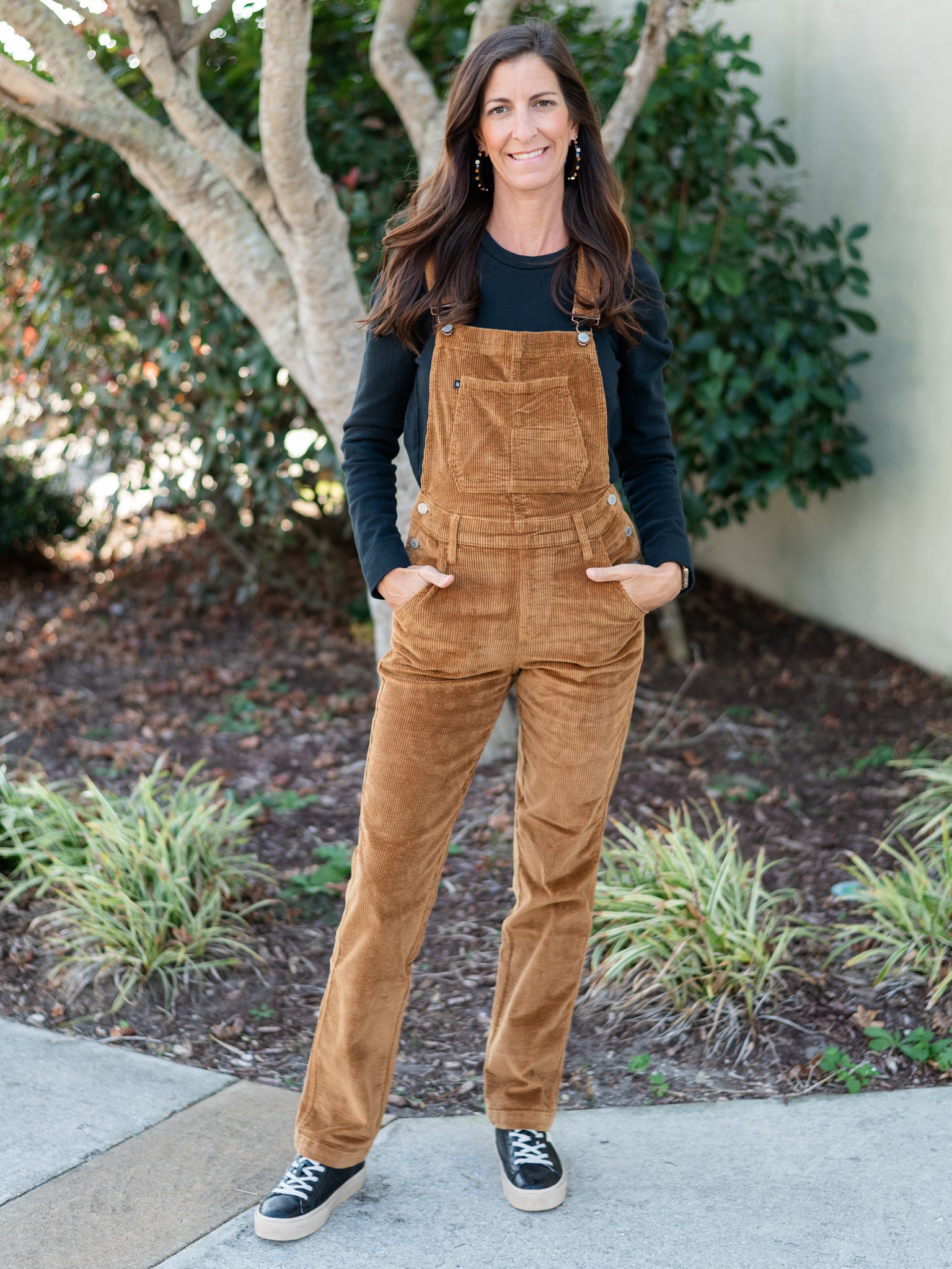 Camel Corduroy Overall Straight Leg by Judy Blue