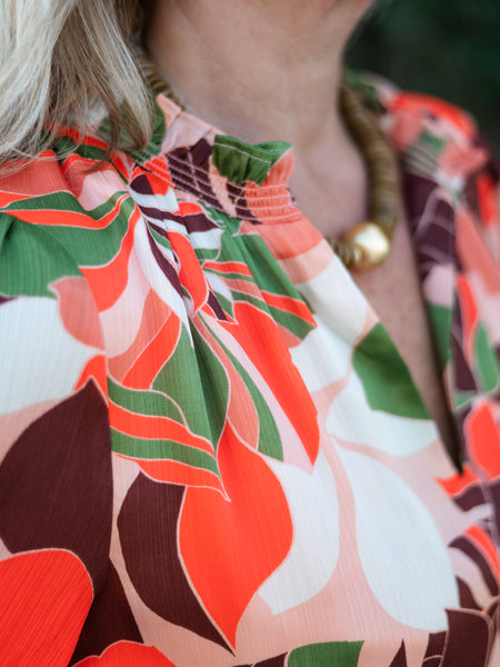 Gilda Rodeo Split Neck Blouse by Sugarlips