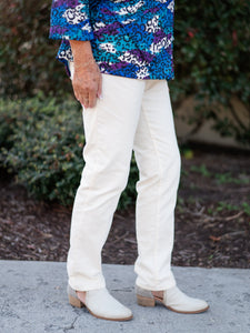 Pull On Cord Jean in Winter White by Multiples