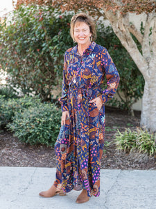 Navy Midi Shirt Dress by Ivy Jane