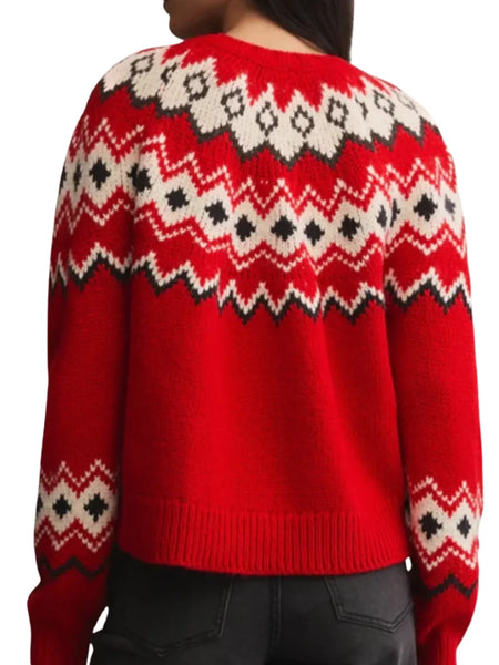 Adornment Fair Isle Sweater Festive Red by Z Supply