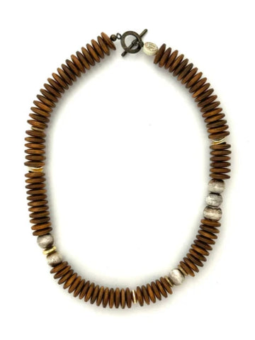 Pam Necklace - Brown by Anchor Beads