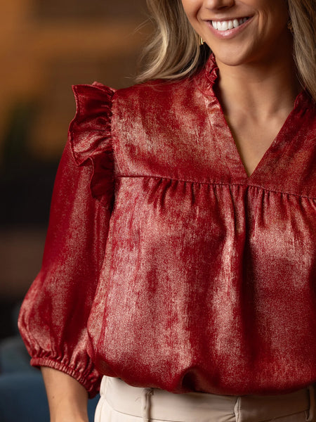 Parker Frosted Cranberry Top by Michelle McDowell