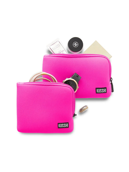 On-the-Go Pouch Set Pink by Kusshi