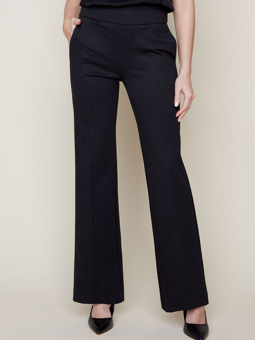 Knit pant Carbon Pin Stripe by Renuar