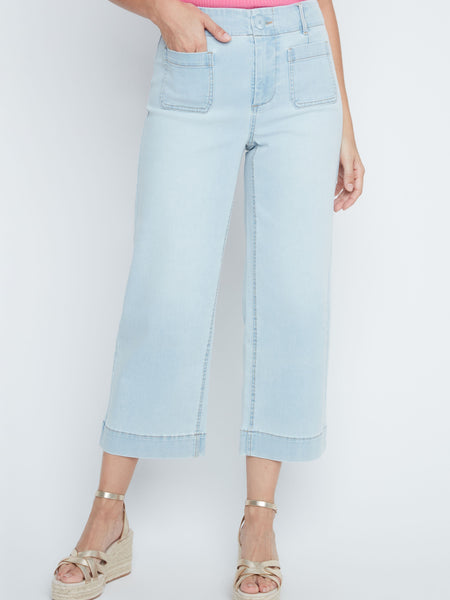 Cropped Denim Pant Bleach by Multiples