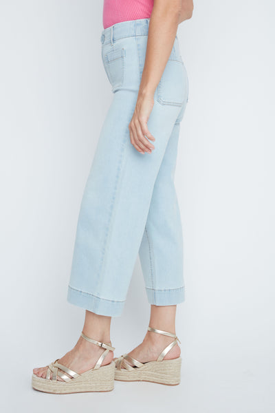 Cropped Denim Pant Bleach by Multiples