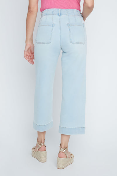 Cropped Denim Pant Bleach by Multiples