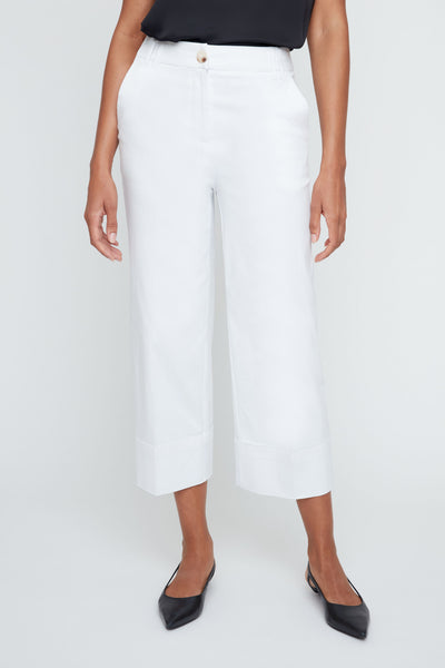 White Crop Trouser by Renuar