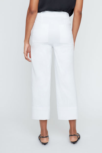 White Crop Trouser by Renuar