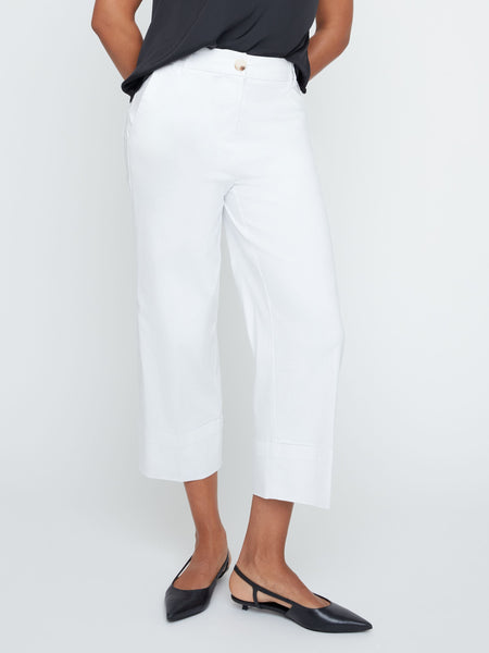 White Crop Trouser by Renuar