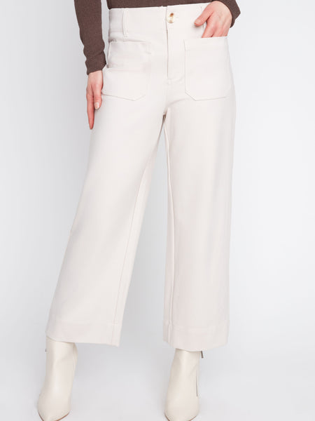 Cropped Wide-Leg Pants Oyster by Renuar