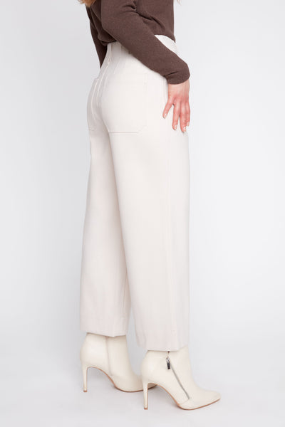 Cropped Wide-Leg Pants Oyster by Renuar