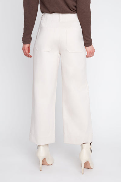 Cropped Wide-Leg Pants Oyster by Renuar