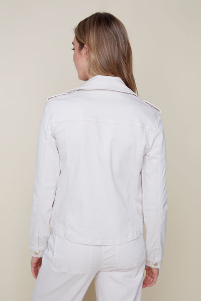 Lux Tencel Moto Jacket Oyster by Renuar