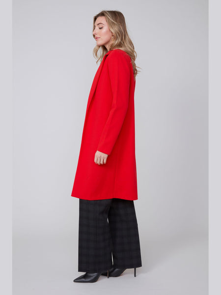 Brushed Knit Long Jacket Scarlet by Renuar