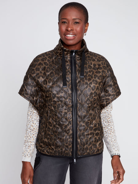 Quilted Leopard Print Jacket by Renuar