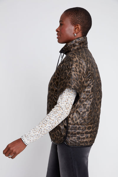 Quilted Leopard Print Jacket by Renuar