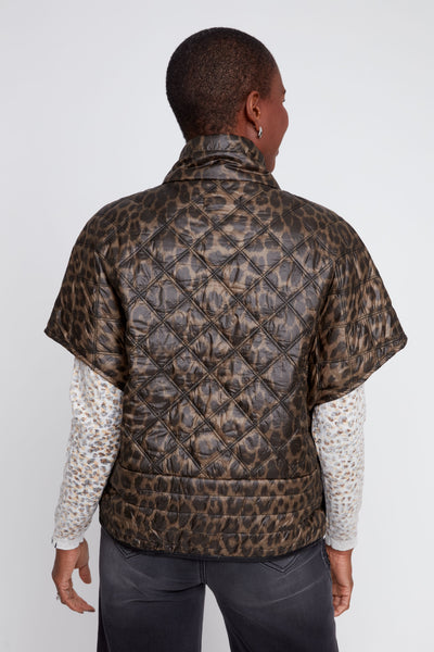 Quilted Leopard Print Jacket by Renuar
