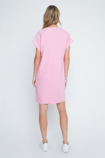 Rose Bloom V-Neck Pocket Dress by Renuar