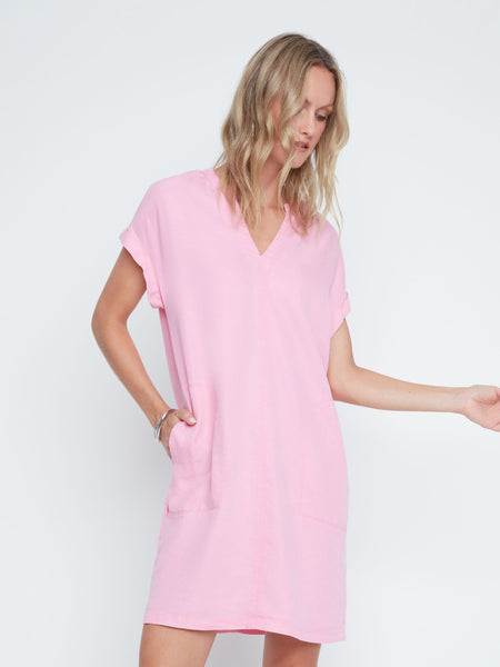 Rose Bloom V-Neck Pocket Dress by Renuar