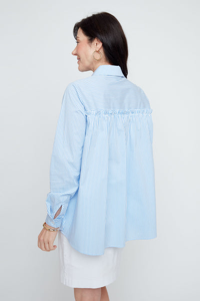 Striped Button Up Blue by Renuar