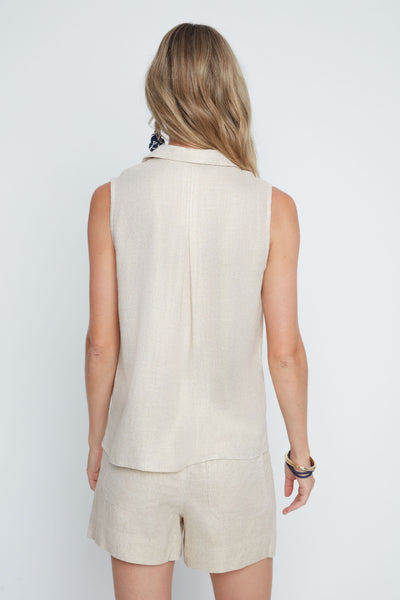 Gold Shimmer Sleeveless Top by Renuar