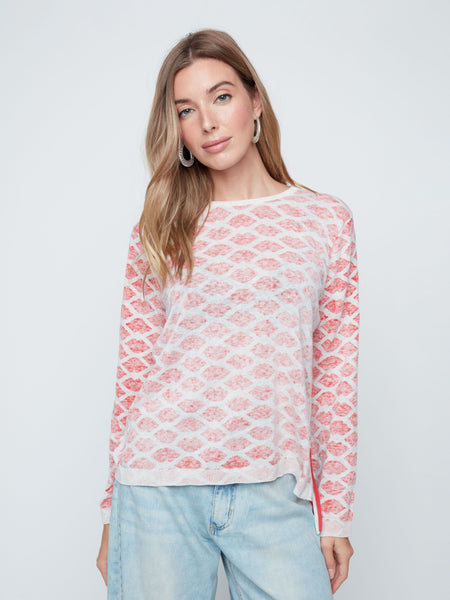 Scarlet Combo Lightweight Sweater by Renuar