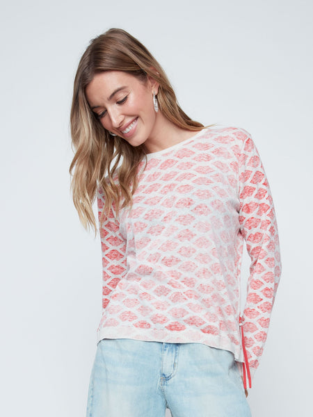 Scarlet Combo Lightweight Sweater by Renuar