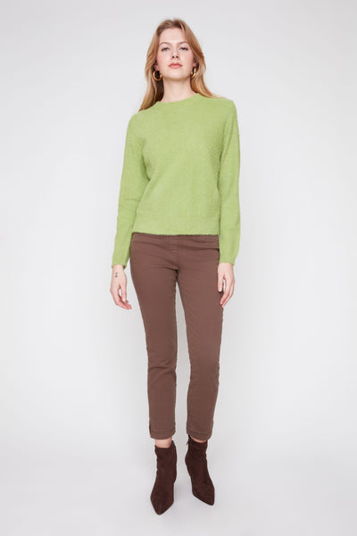 Soft Fuzzy Sweater Green by Renuar