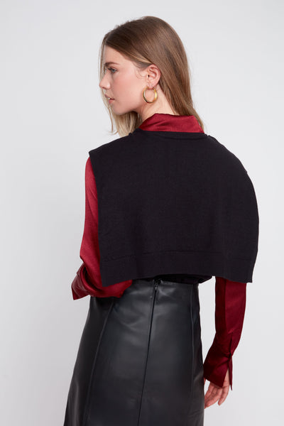Layered Sweater Look Black by Renuar