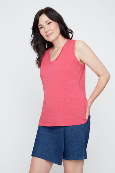 Button Tank Terracota by Renuar