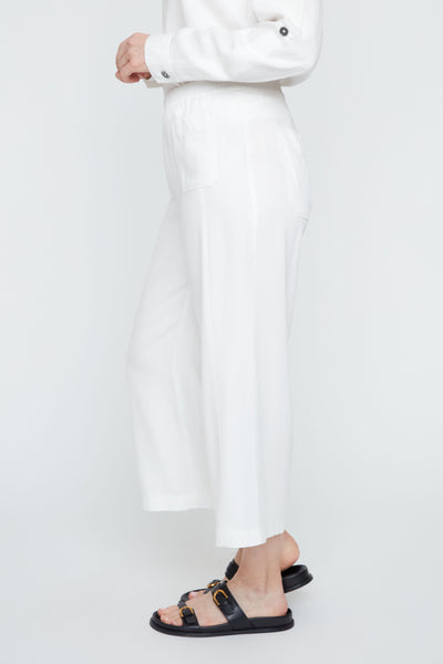 Wide Leg Crop Pant Creme by Renuar