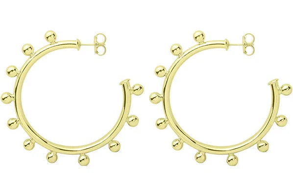 Merry Go Round Hoops Shiny Gold by Sheila Fajl