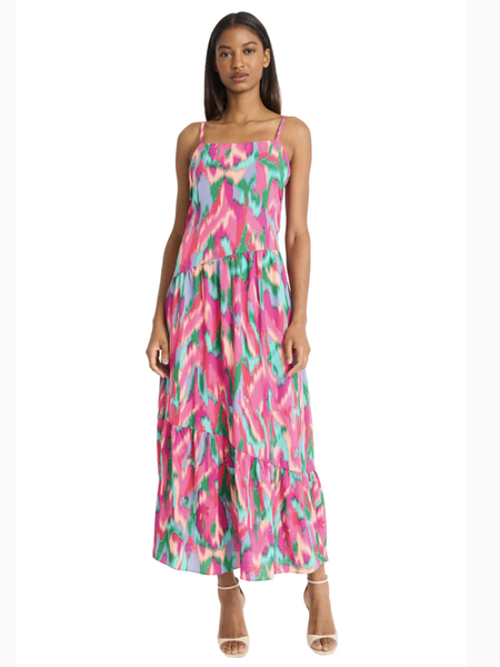 Dylan Dress Peach/Fuchsia by Donna Morgan