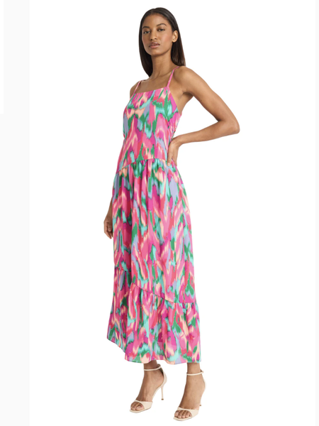Dylan Dress Peach/Fuchsia by Donna Morgan