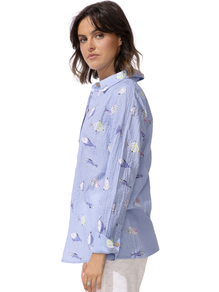 Tropical Fish Pool Party Blouse by Escape