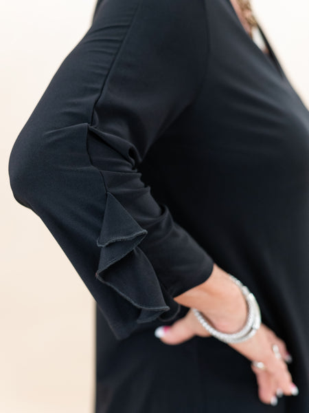 Flutter Cuff Side Vent Tunic by Clara Sun Woo