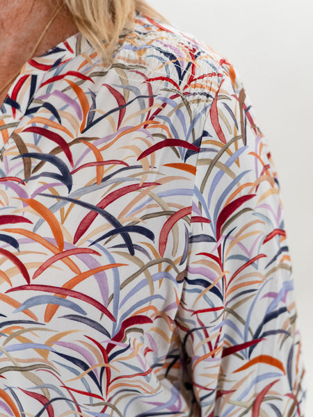 Colorful Grasses Roll Up Shirt by FDJ