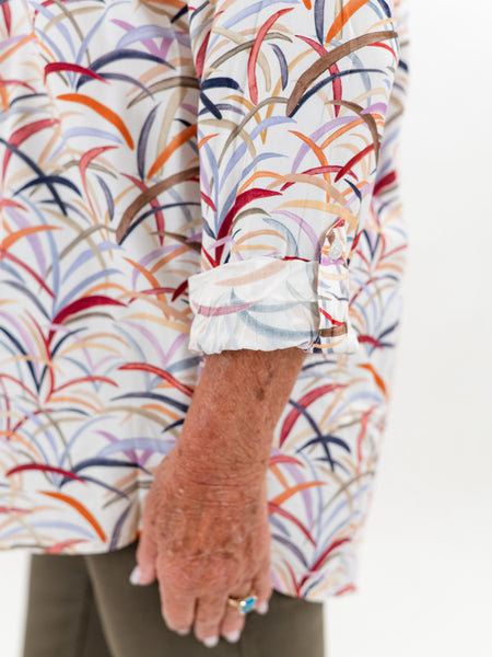 Colorful Grasses Roll Up Shirt by FDJ