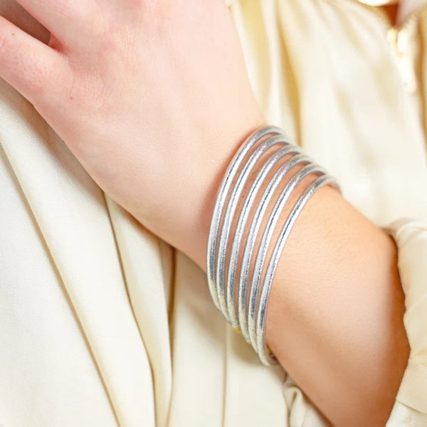 Lumine All Weather Bangles Silver by Budhagirl