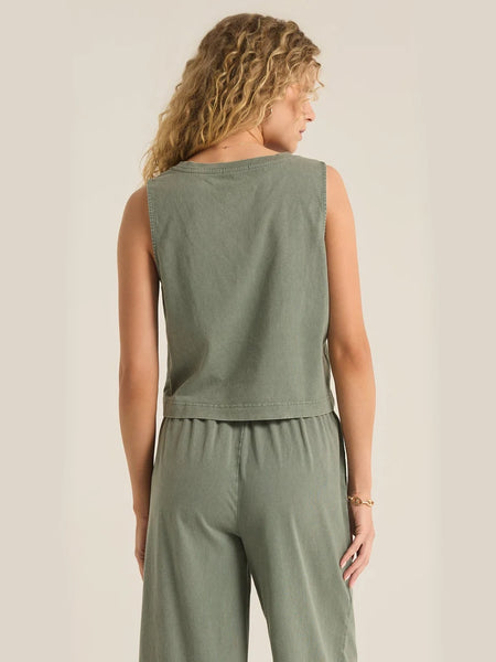 Sloane V-Neck Top Palm Green by Z Supply