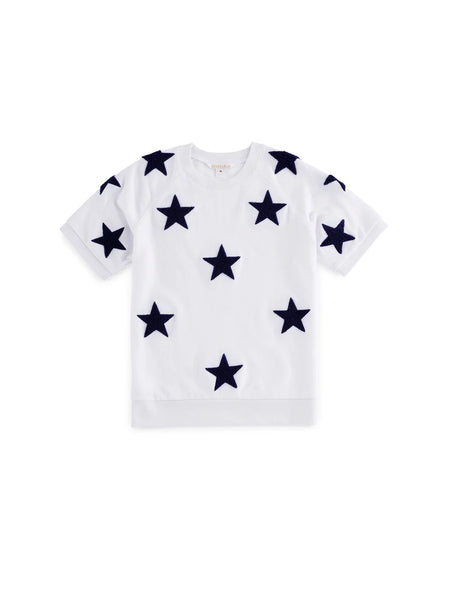 Stars Short Sleeve Sweatshirt by Shiraleah