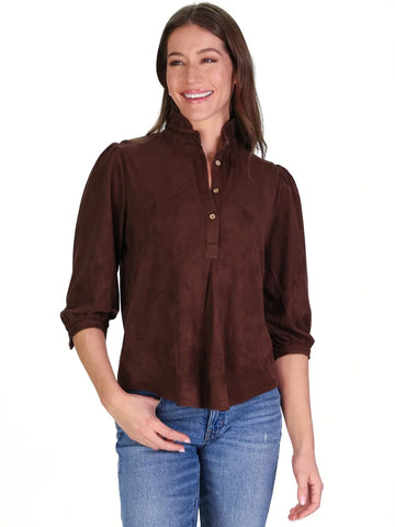 Suede Mekenzie Top Chicory by Duffield Lane