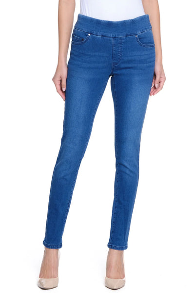Premium Denim Skinny Jean Med Indigo by Tru Luxe