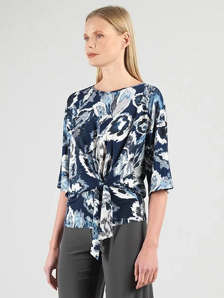 Signature Side Tie Top Moonit Floral by Clara Sun Woo